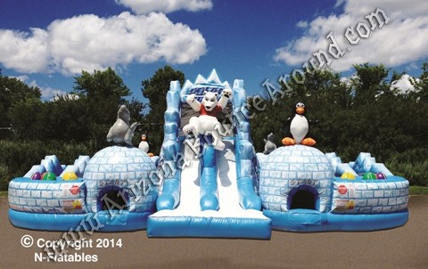 Winter themed Inflatable Obstacle Course Rentals in Denver Colorado